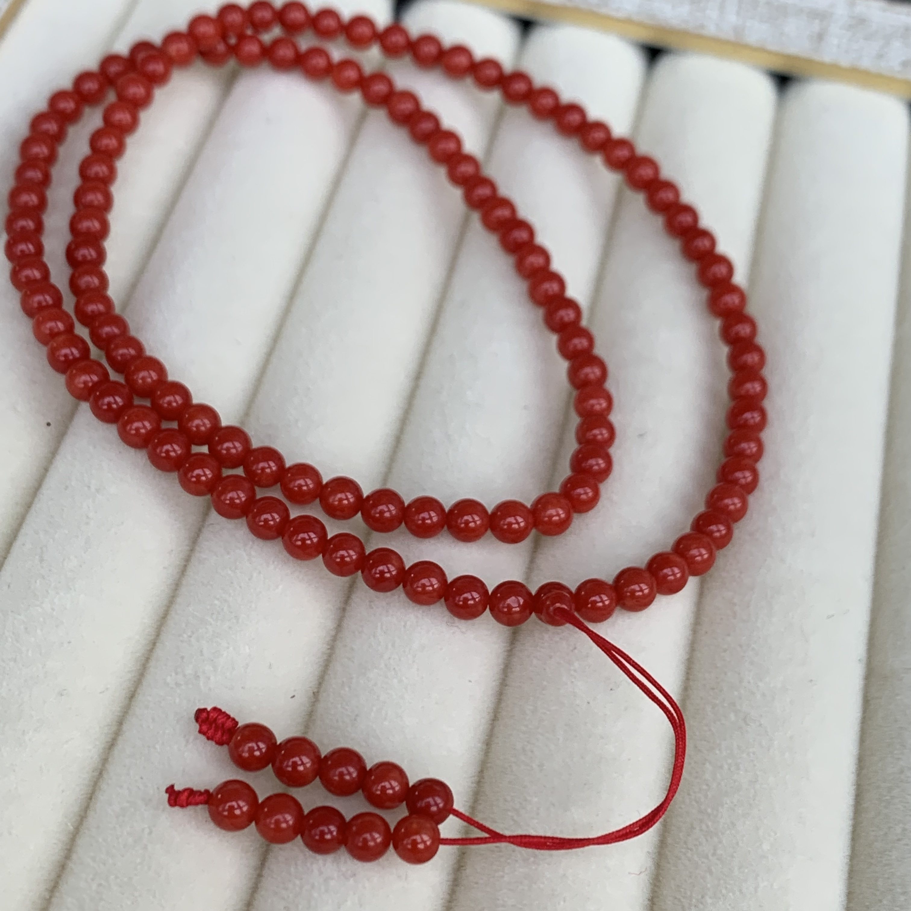 赤紅珊瑚玉(8㎜) 13個 仏珠 中国古玩