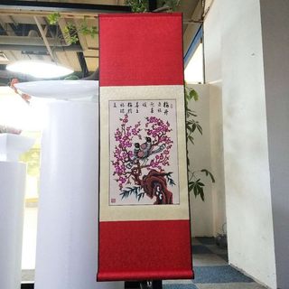 可加logo中国风丝绸手工剪纸画出国送老外的特色小礼物客厅装饰画