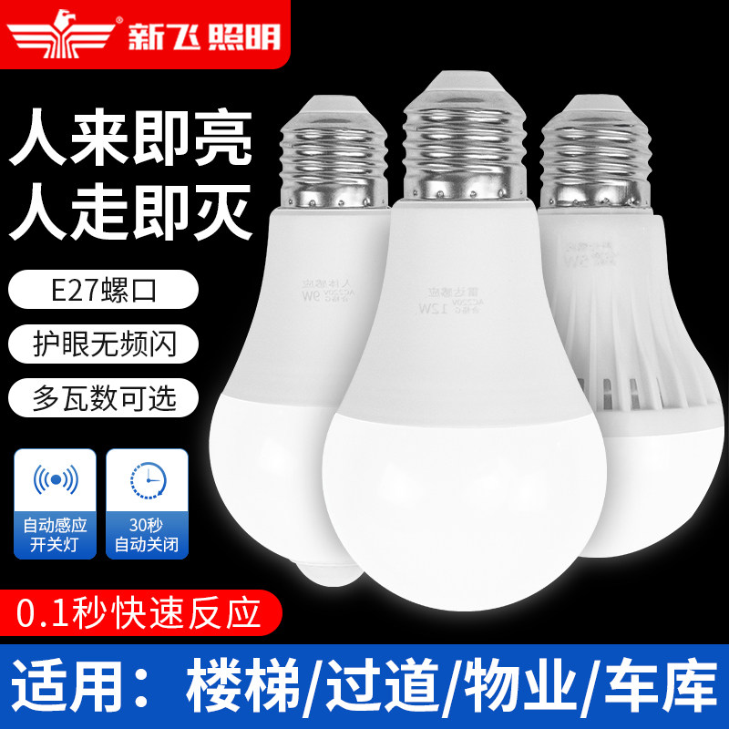 Светодиодная индукционная лампа Xinfei led радар для человеческого тела инфракрасная лампа для коридора лестницы коридора прохода лампа управления звуком и светом Изображение 1