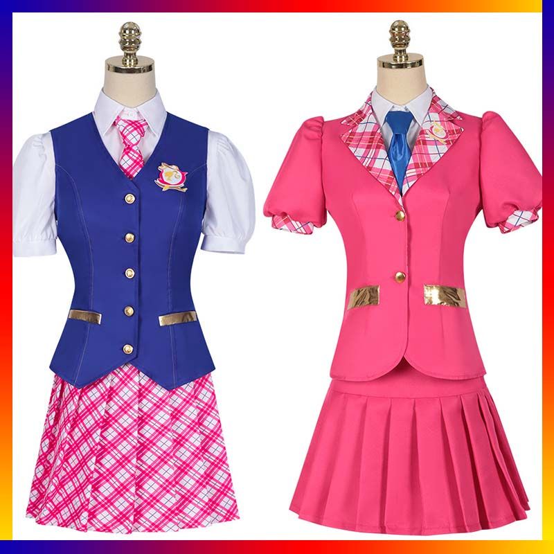 Miss Delancy's Clothing Cosplay Costume from the Movie Barbie: Princess Academy Dress School Uniform Sofia Cosplay Outfit