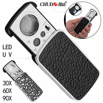 Chuda led magnifying glass pull-out jewelry magnifying glass folding antique jade identification handheld style with light