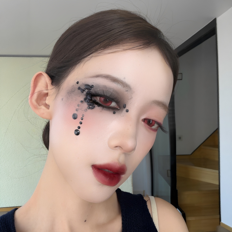 Dark Tears! Halloween Face Stickers with Black Rhinestones, Tear Drops under the Eyes, Halloween Makeup Face Stickers with Rhinestones for Photos Dark Tears! Halloween Face Stickers with Black Rhinestones, Tear Drops under the Eyes, Halloween Makeup Face Stickers with Rhinestones for Photos