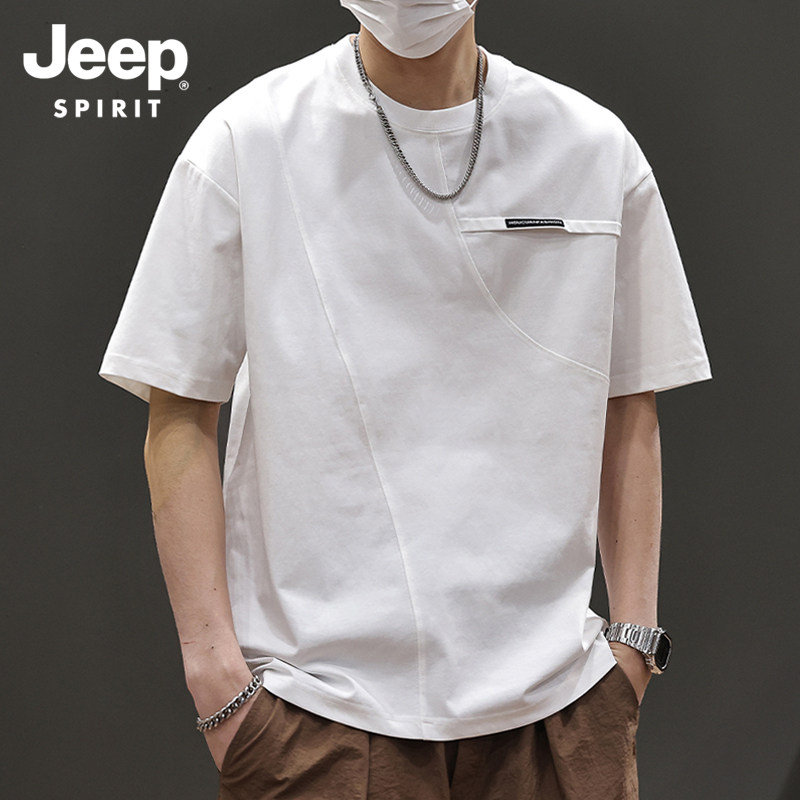 Jeep Джип белая футболка с короткими рукавами мужская летняя быстросохнущая повседневная мужская одежда американского бренда tide 2026 новый стиль