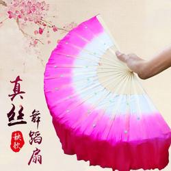 실크 댄스 팬 더블 사이드 페어 Jiaozhou 팬 Yangge 팬 대나무 뼈 스퀘어 댄스 팬 퍼포먼스 팬