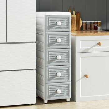 Nayale 25cm slit storage cabinet bathroom narrow-slit drawer cabinet storage cabinet plastic home gap cabinet