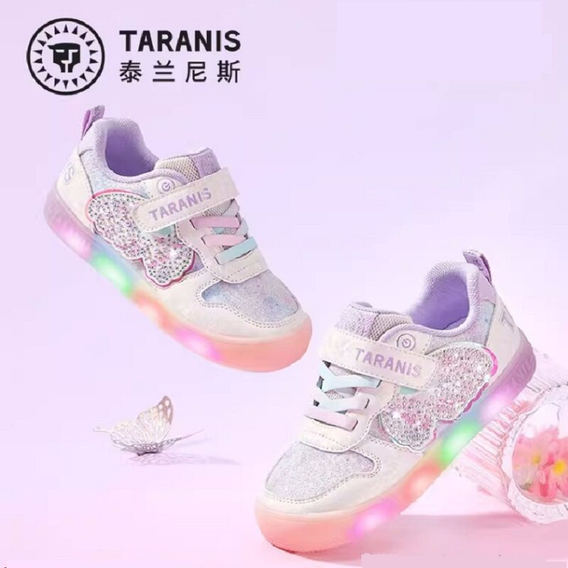 春夏新款儿童闪灯鞋运动鞋女童发光板鞋单鞋