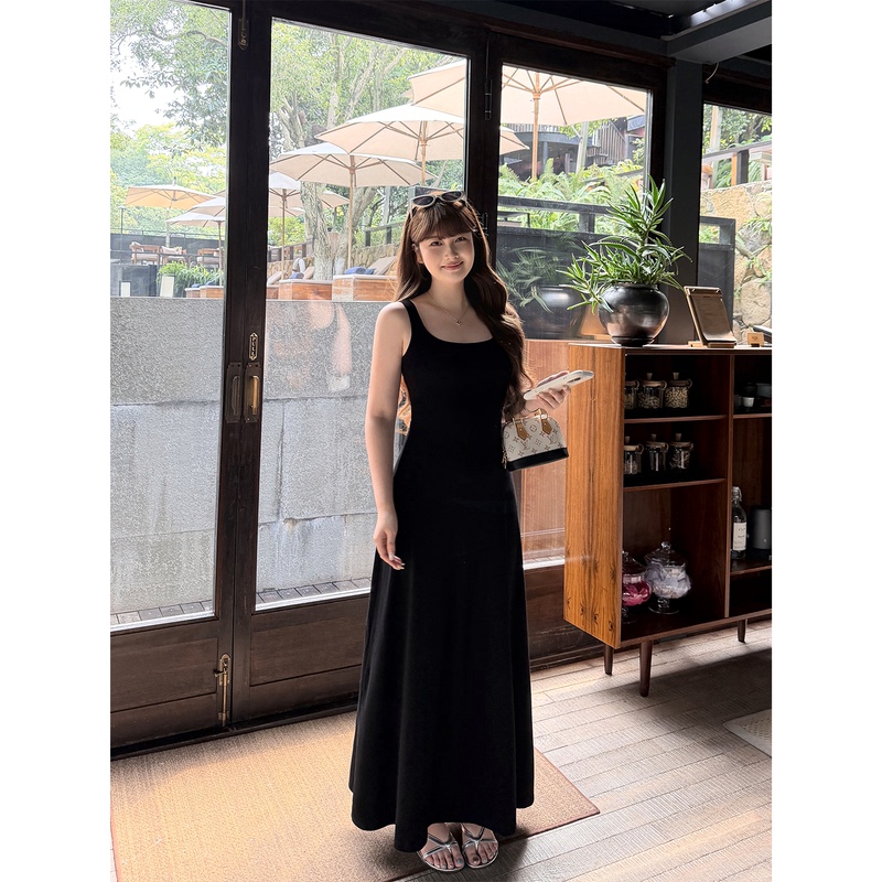 Darlingjust Ono Dundun [Royal Sister Dress] Sleeveless Dress Women's Plus Size Waist-Slimming Strap Long Dress