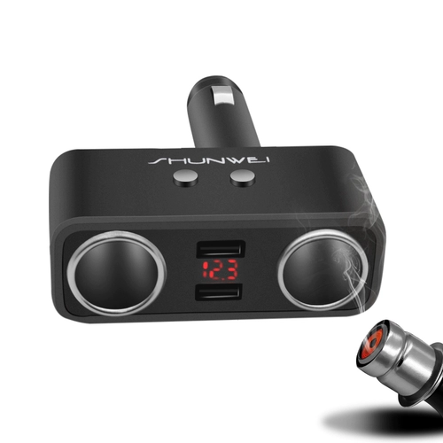 舜威 Сигаретный литр один перетаскивание Три много -функционального использования плагин -в розетке автомобильной зарядки, одно сопротивление, два ремня USB -зарядное устройство