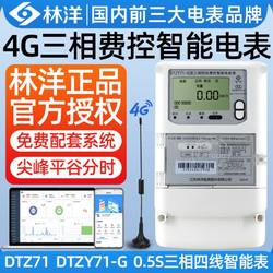 Linyang 4G 3 상 4 와이어 스마트 미터 380V 다기능 원격 양식 읽기 양식 위상 선불 미터 DTZY71