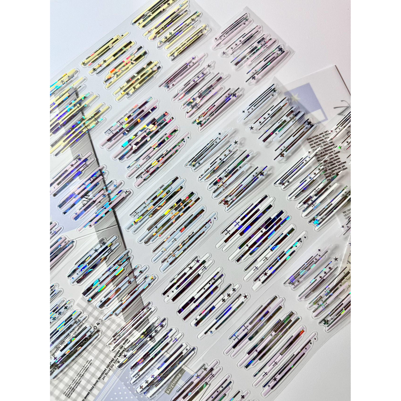 French Fries Cultural Creation | Original Adhesive Tape Vertical Pixel Stickers Journaling Materials Pet Hot Stamping Silver Collage Roll