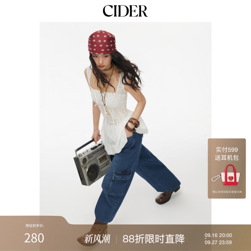 [Celebrity Style] Cider Graduation Outfit American Style Waist-Slimming Floral Puff Dress 115152564