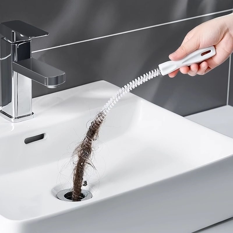 Japanese-Style Drain Cleaning Tool Pipe Cleaning Stick Drain Hair Removal Brush Sink Anti-Clogging Special Tool Brush