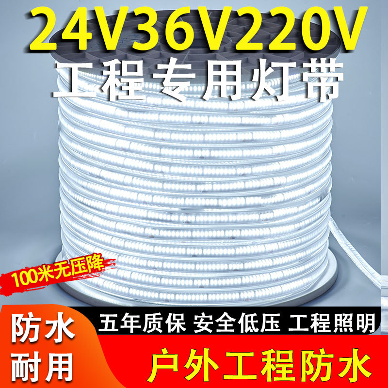 36V Led Strip Light 220V24 Super Bright Outdoor Waterproof White Light for Engineering, Basement, Tunnel, Ship, Mine Cave Light Strip 36V Led Strip Light 220V24 Super Bright Outdoor Waterproof White Light for Engineering, Basement, Tunnel, Ship, Mine Cave Light Strip