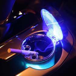Car Ashtray with Led Night Light, Multi-Functional and Eco-Friendly Decorative Accessory for Vehicles