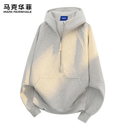Mark Huafei Men's Hooded Sweatshirt 2025 Autumn and Winter Loose and Versatile New Trendy Brand American-Style Zip-Up Jacket