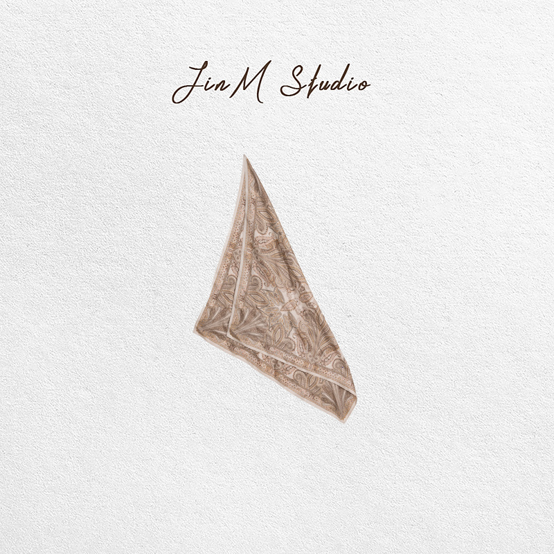 Jinmstudio丨19Mm Heavy Weight 100% Mulberry Silk Double-Sided Twill Thick Silk Scarf 622601A0003