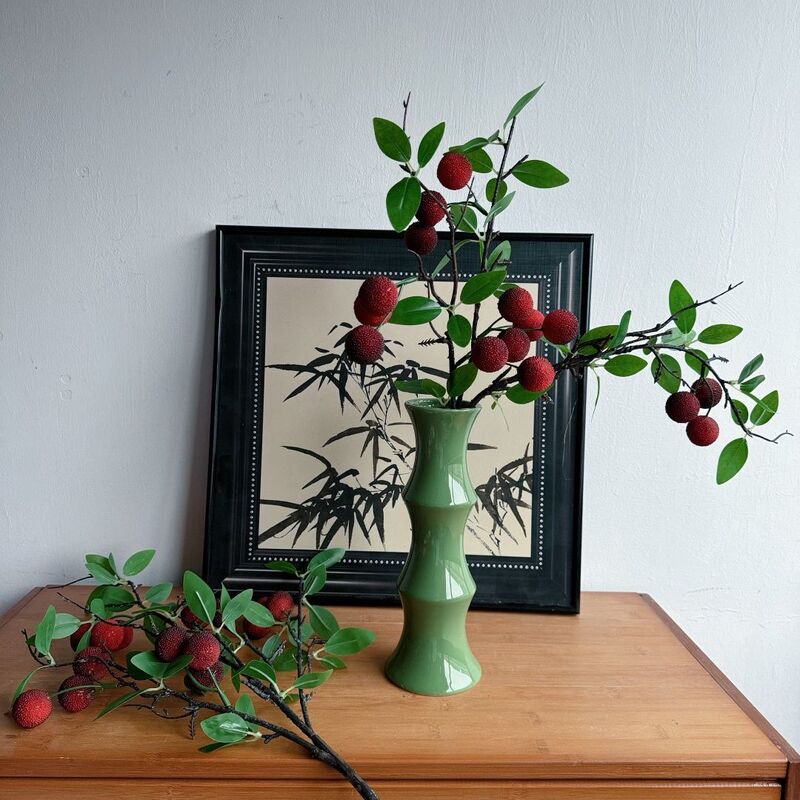 Artificial Bayberry Indoor Decoration Fake Fruit Vase Arrangement Fake Bayberry Fruit Branches Living Room Ornament Fake Bayberry