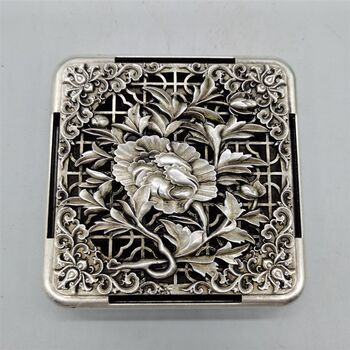 Antiques and miscellaneous retro small ink cartridges hollow box pen wash ornaments retro pattern box home retro ornaments