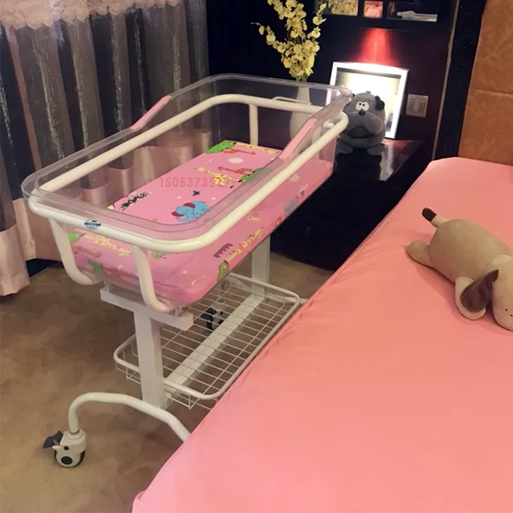 Hot sale Hospital baby bed Confinement Center Baby stroller Transparent anti-overflow newborn bed Club baby stroller bed