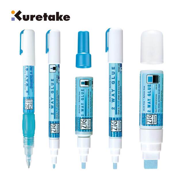 Glue, dual-purpose color-changing glue pen, student DIY handicraft, envelope, greeting card pen-style pasting glue, adhesive pen, office supplies solid glue, glue stick