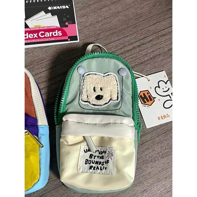 2424 New Niche Design Cute Contrasting Color Hand-Held Large-Capacity Student Pencil Bag Multi-Functional Storage Bag for Women