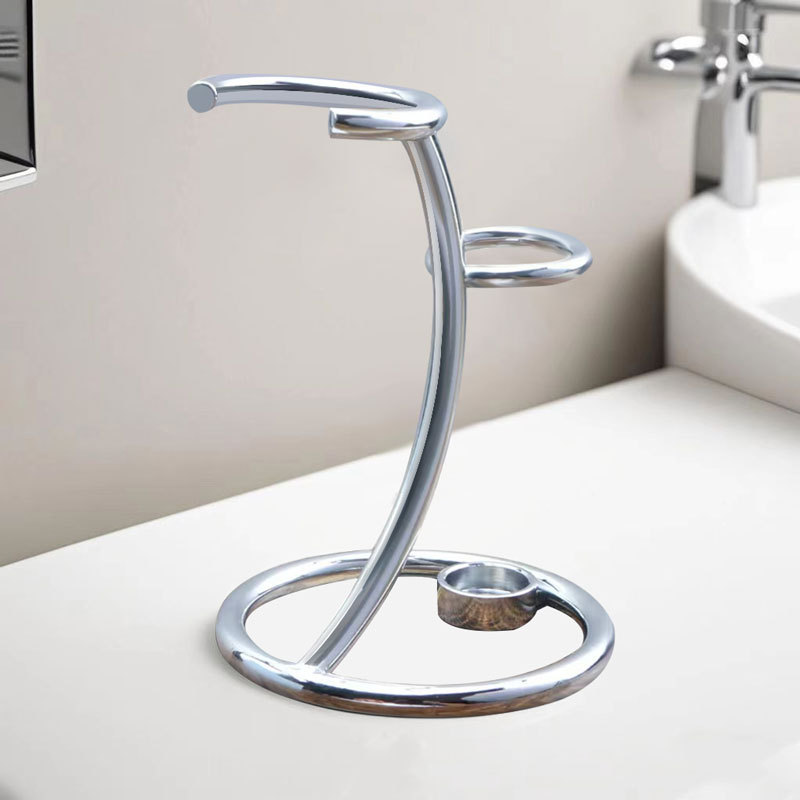 Accessories Display Stand, Manual Razor Storage Rack, Metal Razor and Shaving Brush Holder, Bathroom Shaving Brush Hanger