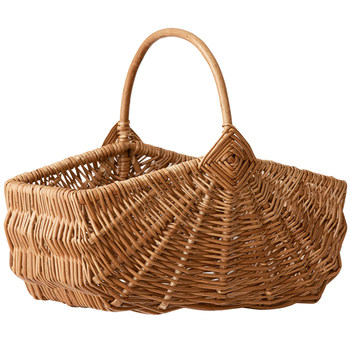 French willow weaving g handbag bread fruit and vegetable storage basket picnic basket storage basket bamboo rattan basket