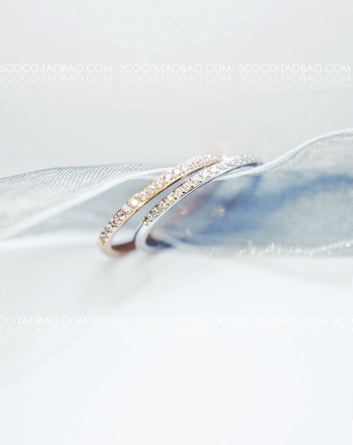 Hàn Quốc nhập rất đơn giản hàng nhẫn kim cương bằng vàng 18K thép titan kim cương màu vàng ngón trỏ nhẫn cầu hôn