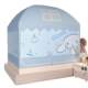 Cartoon Panda Mosquito Net, Mongolian Yurt-Style Zippered Bed Curtain, Home Bedroom, No Installation Required, Light-Blocking and Dust-Proof