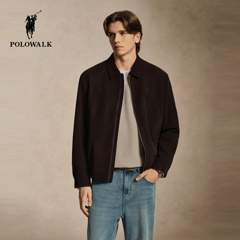 Polowalk Men's Lapel Jacket 2026 Autum Casual Versatile Business Jacket