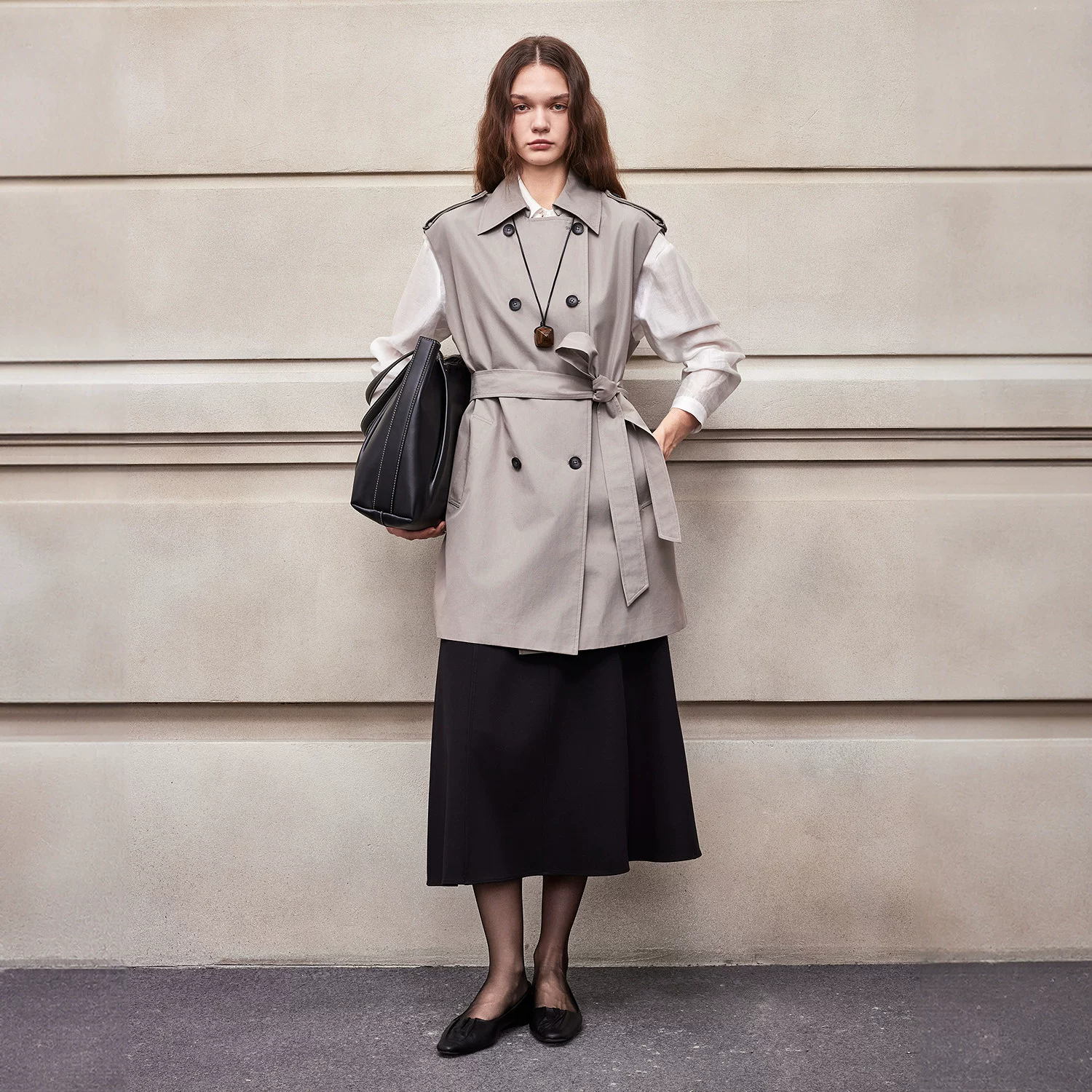 Демисезонное модное стиль trench coat, облегающий корсет, пиджак