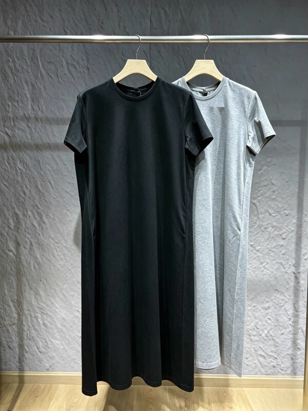 【Jiangnan】Authentic Cut-Label 2026 Summer New Mid-Length Dress Women's Short-Sleeve T-Shirt Dress 13250