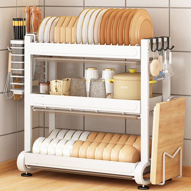 Kitchen dish storage rack, bowl and plate storage rack, drain rack, multi-functional household storage rack, bowl and chopstick storage box, bowl and cabinet