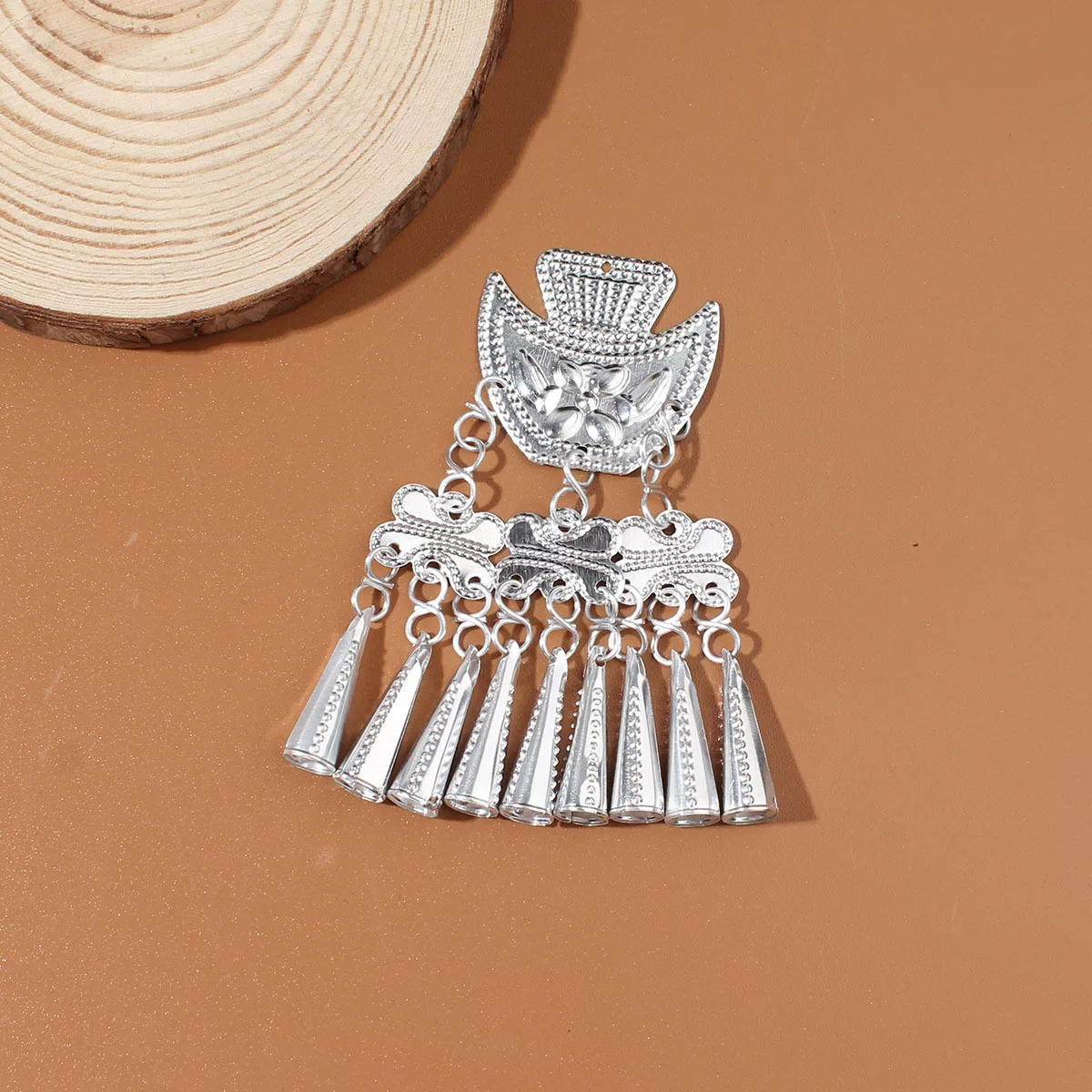 Accessory, ethnic small bell with butterfly, DIY