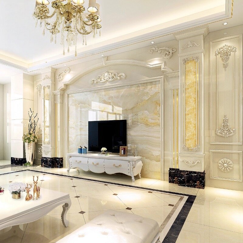 2026 European-Style Stone Slab Tv Background Wall for Rural Self-Built Houses, Villas, Duplexes, Marble Roman Column Frame 2026 European-Style Stone Slab Tv Background Wall for Rural Self-Built Houses, Villas, Duplexes, Marble Roman Column Frame