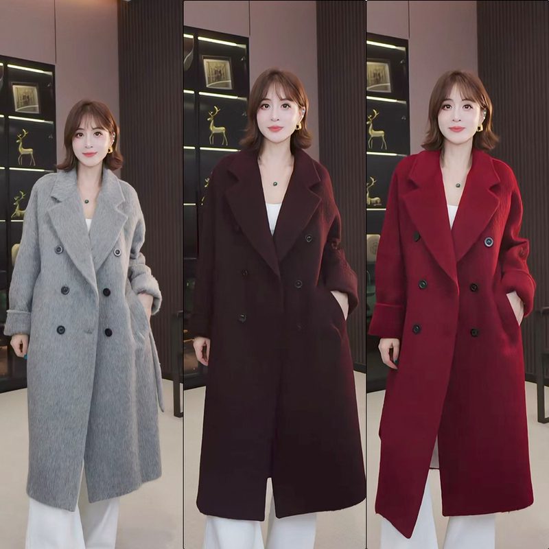【Chen Da Suo's Careful Selection】New Autumn/Winter 101801 High-End Versatile Light Luxury Su Li Alpaca Coat