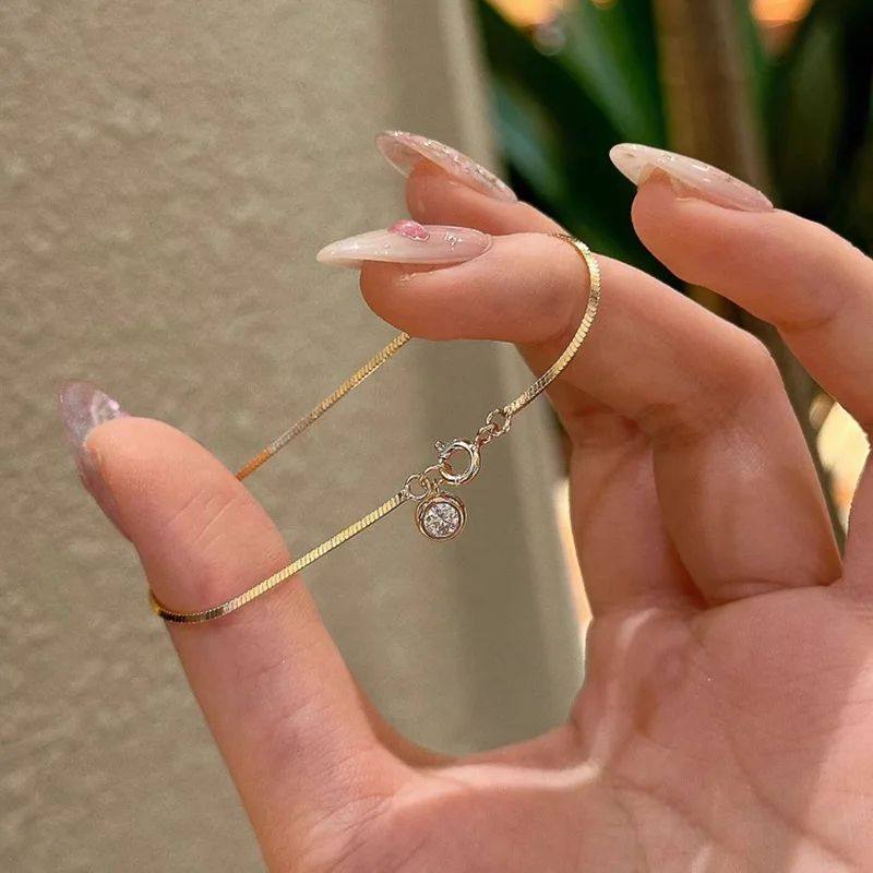 stainless steel zircon bracelet – minimalist high end jewelry