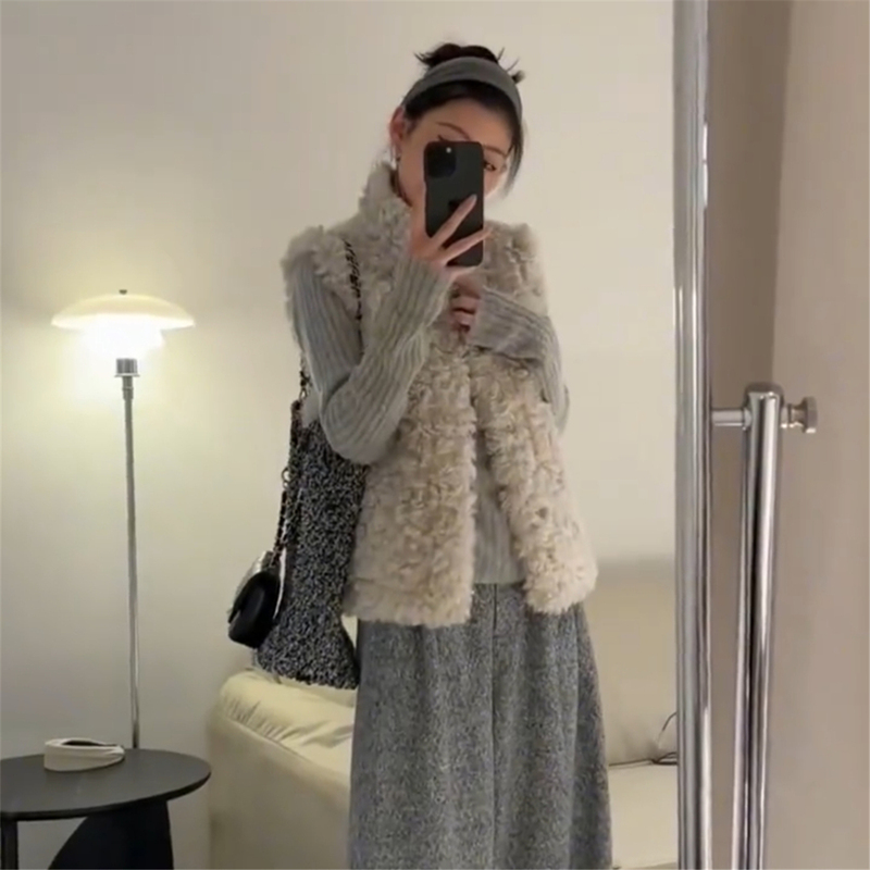 2026 Autumn and Winter New Style Faux Lamb Fur Vest for Women, Fashionable Coat Vest, Trendy 2026 Autumn and Winter New Style Faux Lamb Fur Vest for Women, Fashionable Coat Vest, Trendy