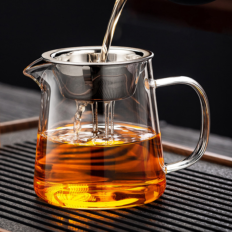 Fair cup glass high-end 2025 новая утечка чая встроенный дозатор для заваривания чая маленький зеленый цитрусовый специальный чайник с утолщением