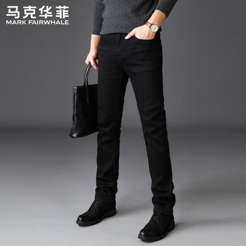 Mark Hua Fei High-End Black Jeans for Men, Thin Style, 2026 Autumn New Model, Light Luxury, Slim Fit, Straight-Leg, Stretchy Trousers Mark Hua Fei High-End Black Jeans for Men, Thin Style, 2026 Autumn New Model, Light Luxury, Slim Fit, Straight-Leg, Stretchy Trousers