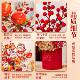 2026 Year of the Horse Decorative Fortune Bucket New Year Atmosphere Arrangement Festive Flowers New Year Decorations Housewarming Celebration Prosperity Fruit Red Fruit