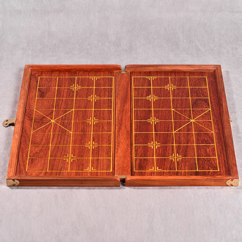 Solid Wood Chessboard Table Large China Chess Folding Chessboard Suit Suit Red Acid Branches Flowers Pear Wood Chinese Chess Tray