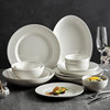 High-End Tableware Set Bowls for Home Use 2025 New Stylish White Bowl and Plate Set Bowls, Plates, Chopsticks for Housewarming