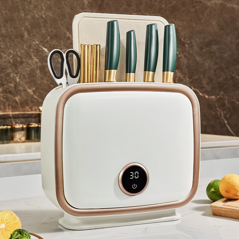 Japanese Kitchen Knife Holder Disinfection and Drying All-In-One Machine, Knife Storage Rack, Chopstick Holder, Disinfection Machine, Ultraviolet Sterilization Knife Holder