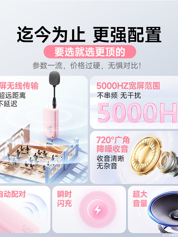 Little Bee Amplifier Teacher's Special Bluetooth Microphone Megaphone Teacher's Lecture Headset Tour Guide Speaker