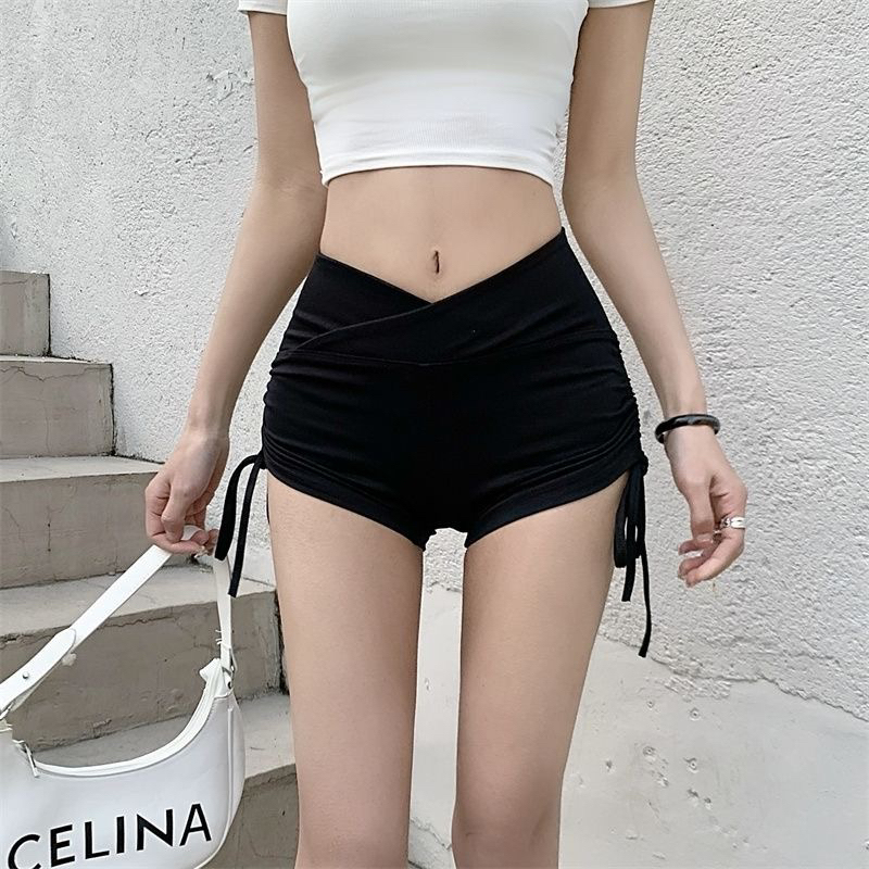 V-Waist Shorts for Women, Summer 2025 New Design, Drawstring Sports Elastic Pants, Sexy Tight Yoga Pants