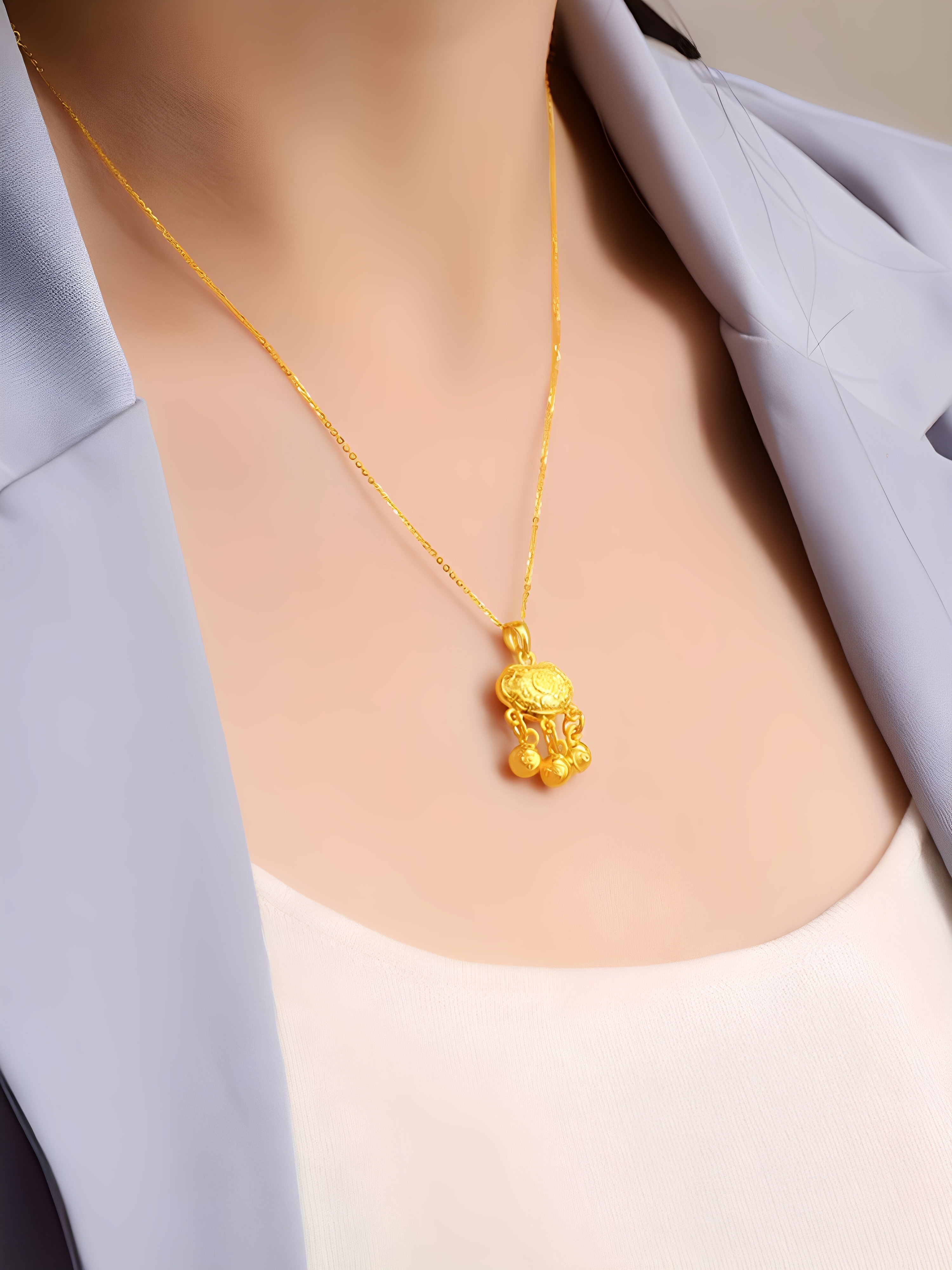 1克足金999诸事顺利福禄寿喜财黄金版画：送礼必备，招财纳福的神器！