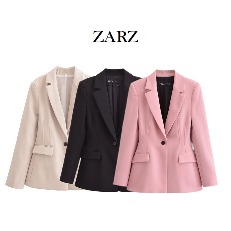 Zarz Self-Made European and American Style New Women's Fashion Slim-Fit Lapel Long-Sleeve Blazer 8616595