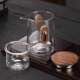 2025 New Portable Travel Tea Set Outdoor High-End Glass Teapot with Three Cups for Kung Fu Tea Brewing