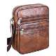 Genuine Leather Shoulder Bag for Men, Vertical Style, Large and Small Sizes, Business Casual Korean Style Genuine Leather Crossbody Bag for Dad
